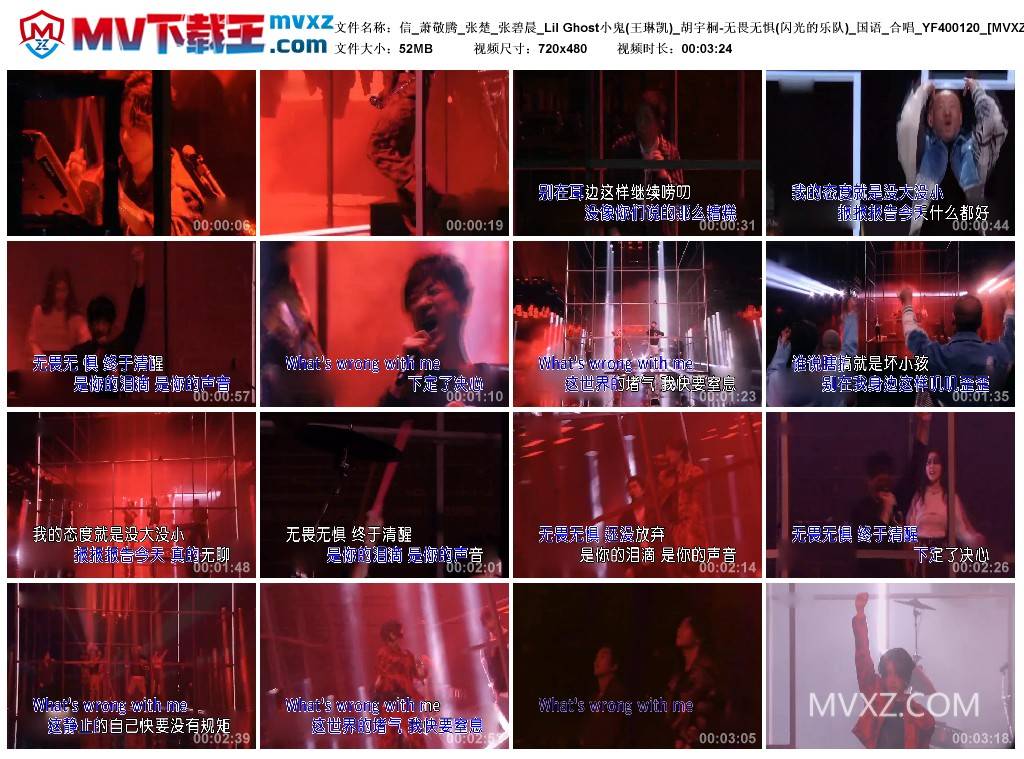 信_萧敬腾_张楚_张碧晨_Lil Ghost小鬼(王琳凯)_胡宇桐-无畏无惧(闪光的乐队)_国语_合唱_YF400120